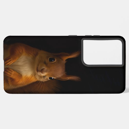 Black 4 Luxe Galaxy S21 Plus, Red Squirrel Samsung Galaxyケース (裏面横)