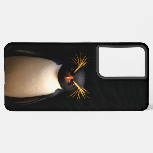 Black 4 Luxe Galaxy S21 Plus, Rockhopper Penguin Samsung Galaxyケース (裏面横)
