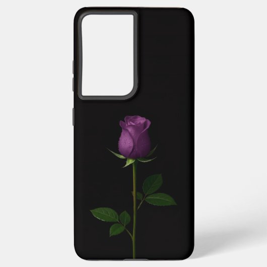 Black 4 Luxe Galaxy S21 Plus, Royal Violet Rose Samsung Galaxyケース (裏面)