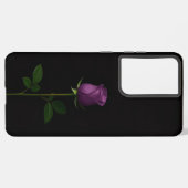 Black 4 Luxe Galaxy S21 Plus, Royal Violet Rose Samsung Galaxyケース (裏面横)