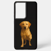 Black 4 Luxe Galaxy S21 Plus, Tender Labrador Samsung Galaxyケース (裏面)
