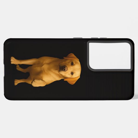 Black 4 Luxe Galaxy S21 Plus, Tender Labrador Samsung Galaxyケース (裏面横)