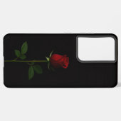 Black 4 Luxe Galaxy S21 Plus, Velvet Red Rose Samsung Galaxyケース (裏面横)