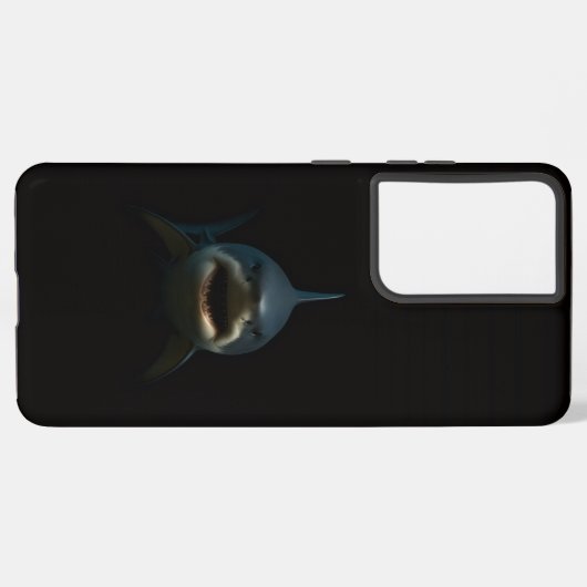 Black 4 Luxe Galaxy S21 Plus, White Shark Samsung Galaxyケース (裏面横)