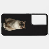 Black 4 Luxe Galaxy S21 Ultra, Birmanese Cat Samsung Galaxyケース (左側面)