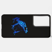 Black 4 Luxe Galaxy S21 Ultra, Blue Frog Samsung Galaxyケース (左側面)