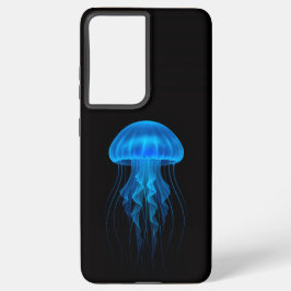 Black 4 Luxe Galaxy S21 Ultra, Blue Jellyfish Samsung Galaxy S21 Ultraケース