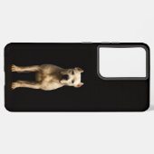 Black 4 Luxe Galaxy S21 Ultra, Bold Dogo Argentino Samsung Galaxyケース (左側面)