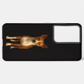 Black 4 Luxe Galaxy S21 Ultra, Classy Basenji Dog Samsung Galaxyケース (左側面)
