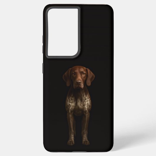 Black 4 Luxe Galaxy S21 Ultra, German Pointer Dog Samsung Galaxyケース (裏面)