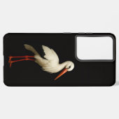 Black 4 Luxe Galaxy S21 Ultra, Graceful Stork Samsung Galaxyケース (左側面)