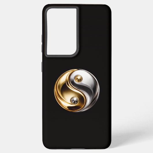 Black 4 Luxe Galaxy S21 Ultra, Harmony Yin Yang Samsung Galaxyケース (裏面)