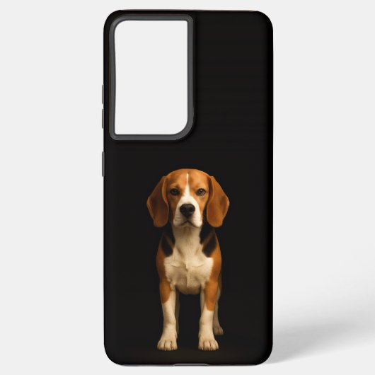 Black 4 Luxe Galaxy S21 Ultra, Kind Beagle Samsung Galaxyケース (裏面)