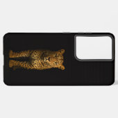 Black 4 Luxe Galaxy S21 Ultra, Majestic Leopard Samsung Galaxyケース (左側面)