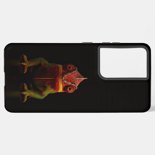 Black 4 Luxe Galaxy S21 Ultra, Panther Chameleon Samsung Galaxyケース (左側面)