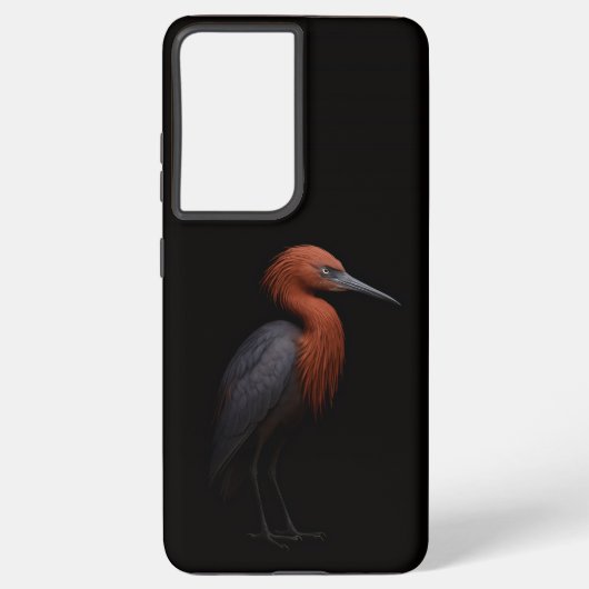 Black 4 Luxe Galaxy S21 Ultra, Reddish Egret Samsung Galaxyケース (裏面)