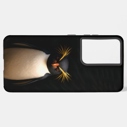 Black 4 Luxe Galaxy S21 Ultra, Rockhopper Penguin Samsung Galaxyケース (左側面)