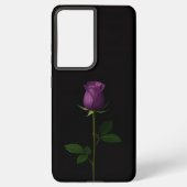 Black 4 Luxe Galaxy S21 Ultra, Royal Violet Rose Samsung Galaxyケース (裏面)