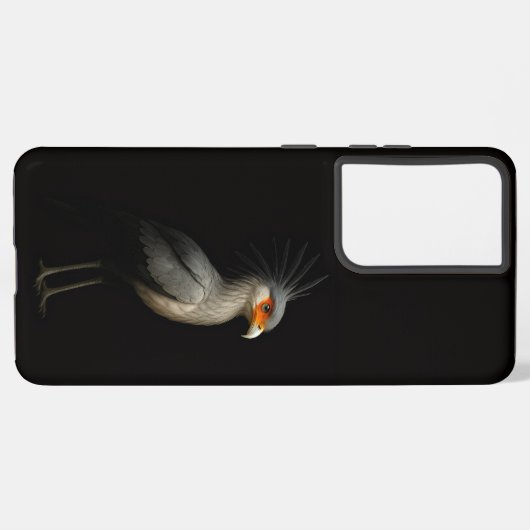Black 4 Luxe Galaxy S21 Ultra, Secretarybird Samsung Galaxyケース (左側面)