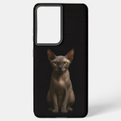 Black 4 Luxe Galaxy S21 Ultra, Sphynx Cat Samsung Galaxyケース (裏面)