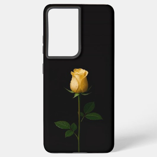 Black 4 Luxe Galaxy S21 Ultra, Sunlit Yellow Rose Samsung Galaxyケース (裏面)