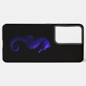 Black 4 Luxe Galaxy S21 Ultra, Violet Seahorse Samsung Galaxyケース (左側面)
