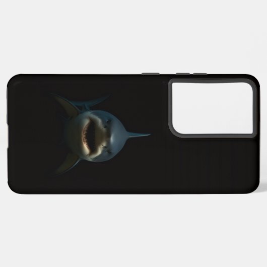Black 4 Luxe Galaxy S21 Ultra, White Shark Samsung Galaxyケース (左側面)