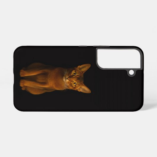 Black 4 Luxe Galaxy S22 Case, Abyssinian Beauty  Samsung Galaxyケース (裏面横)