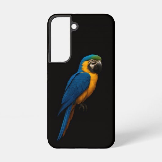 Black 4 Luxe Galaxy S22 Case, Blue Yellow Macaw Samsung Galaxyケース (裏面)