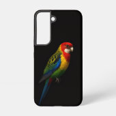 Black 4 Luxe Galaxy S22 Case, Eastern Rosella Samsung Galaxyケース (裏面)