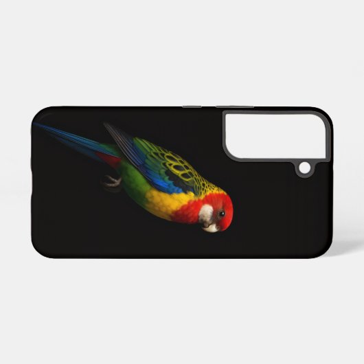Black 4 Luxe Galaxy S22 Case, Eastern Rosella Samsung Galaxyケース (裏面横)