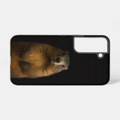 Black 4 Luxe Galaxy S22 Case, Fluffy Marmot Samsung Galaxyケース (裏面横)