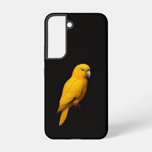 Black 4 Luxe Galaxy S22 Case, Golden Parakeet Samsung Galaxyケース (裏面)
