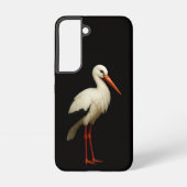 Black 4 Luxe Galaxy S22 Case, Graceful Stork Samsung Galaxyケース (裏面)