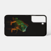 Black 4 Luxe Galaxy S22 Case, Green Iguana Samsung Galaxyケース (裏面横)