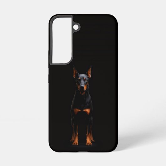 Black 4 Luxe Galaxy S22 Case, Guardian Doberman Samsung Galaxyケース (裏面)