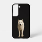 Black 4 Luxe Galaxy S22 Case, Ivory Arctic Wolf Samsung Galaxyケース (裏面)