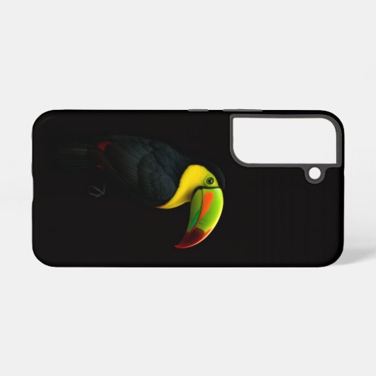 Black 4 Luxe Galaxy S22 Case, Keel Billed Tucan Samsung Galaxyケース (裏面横)