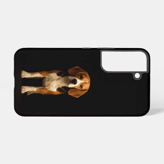 Black 4 Luxe Galaxy S22 Case, Kind Beagle Samsung Galaxyケース (裏面横)