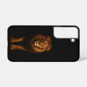 Black 4 Luxe Galaxy S22 Case, Majestic Lion Samsung Galaxyケース (裏面横)