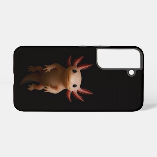 Black 4 Luxe Galaxy S22 Case, Mexican Axolotl Samsung Galaxyケース (裏面横)
