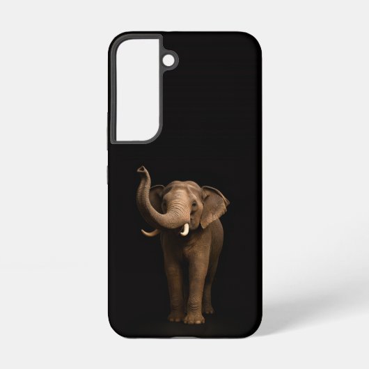 Black 4 Luxe Galaxy S22 Case, Mighty Elephant Samsung Galaxyケース (裏面)