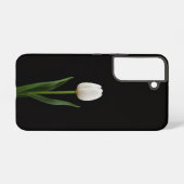Black 4 Luxe Galaxy S22 Case, Pearl White Tulip Samsung Galaxyケース (裏面横)