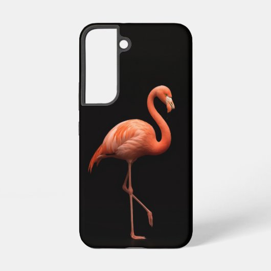 Black 4 Luxe Galaxy S22 Case, Pink Flamingo Samsung Galaxyケース (裏面)