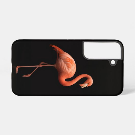 Black 4 Luxe Galaxy S22 Case, Pink Flamingo Samsung Galaxyケース (裏面横)