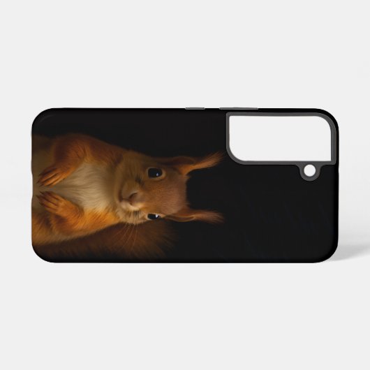 Black 4 Luxe Galaxy S22 Case, Red Squirrel Samsung Galaxyケース (裏面横)