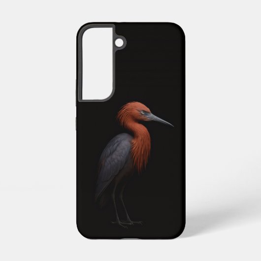 Black 4 Luxe Galaxy S22 Case, Reddish Egret Samsung Galaxyケース (裏面)