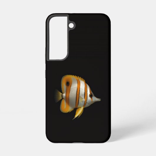 Black 4 Luxe Galaxy S22 Case, Reef Butterflyfish Samsung Galaxyケース (裏面)