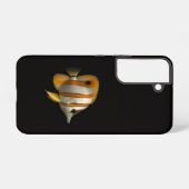 Black 4 Luxe Galaxy S22 Case, Reef Butterflyfish Samsung Galaxyケース (裏面横)