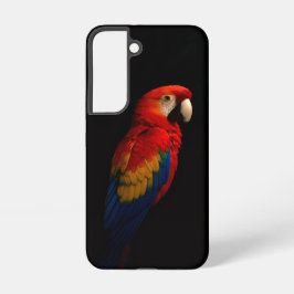 Black 4 Luxe Galaxy S22 Case, Scarlet Parrot Samsung Galaxy S22ケース